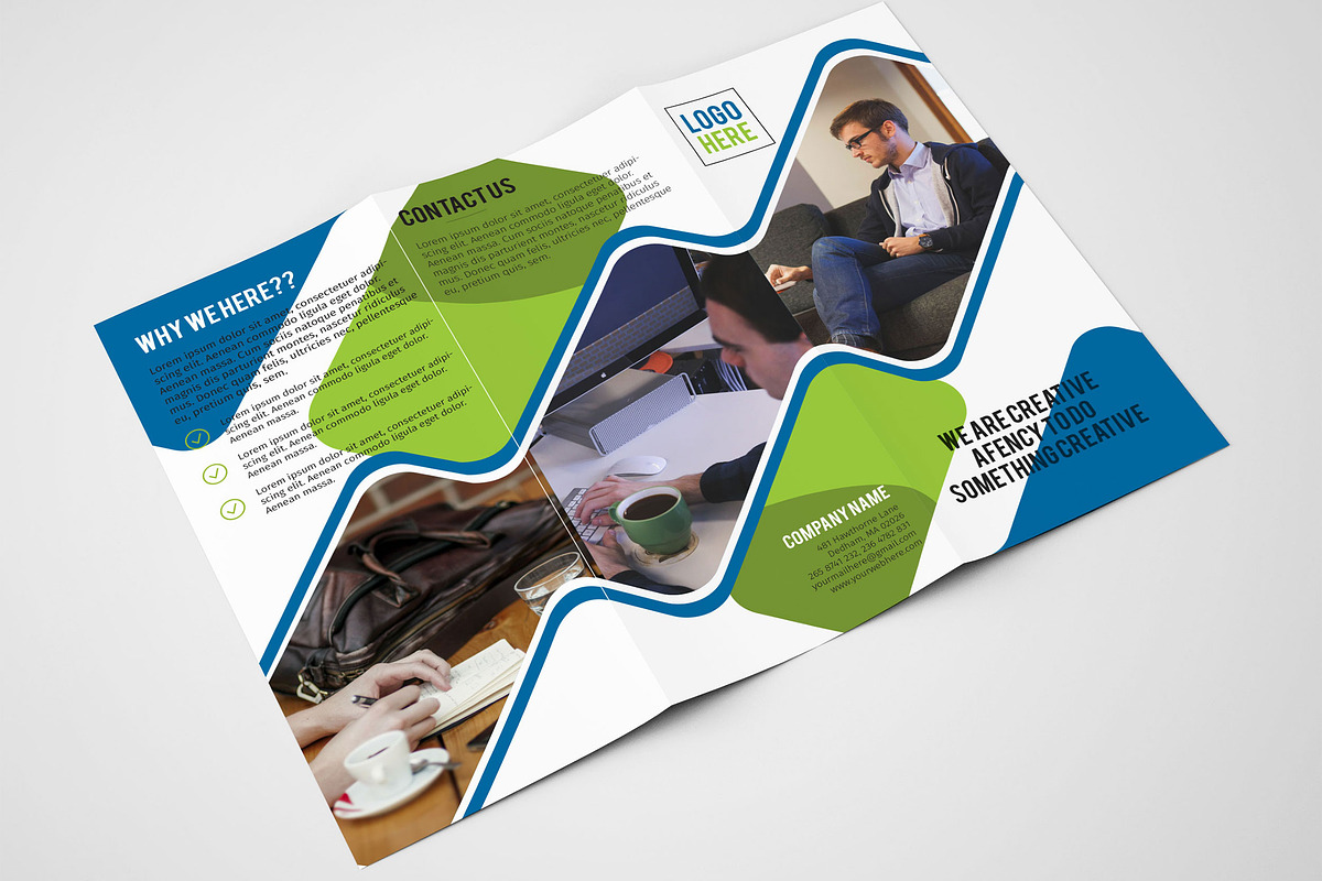 Business Trifold Brochure, a Brochure Template by ZAAS (Photo 2 of 6)