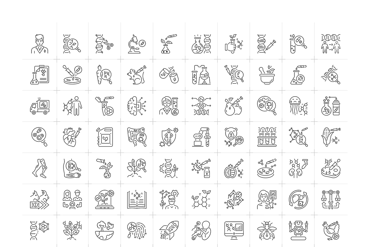 Animated Biotechnology Icons, an Outline Icon by Prosymbols (Photo 5 of 6)