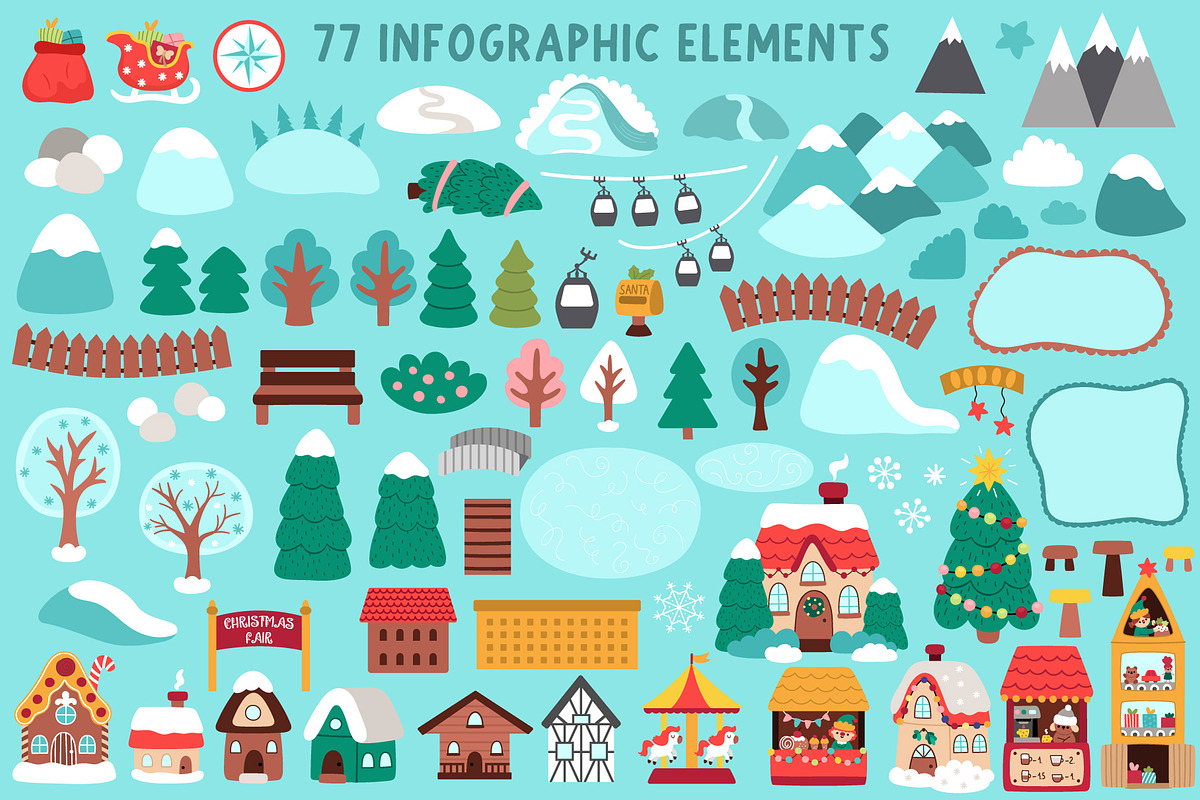 Christmas village map creator, a Seasonal Illustration by Lexi Claus (Photo 2 of 12)