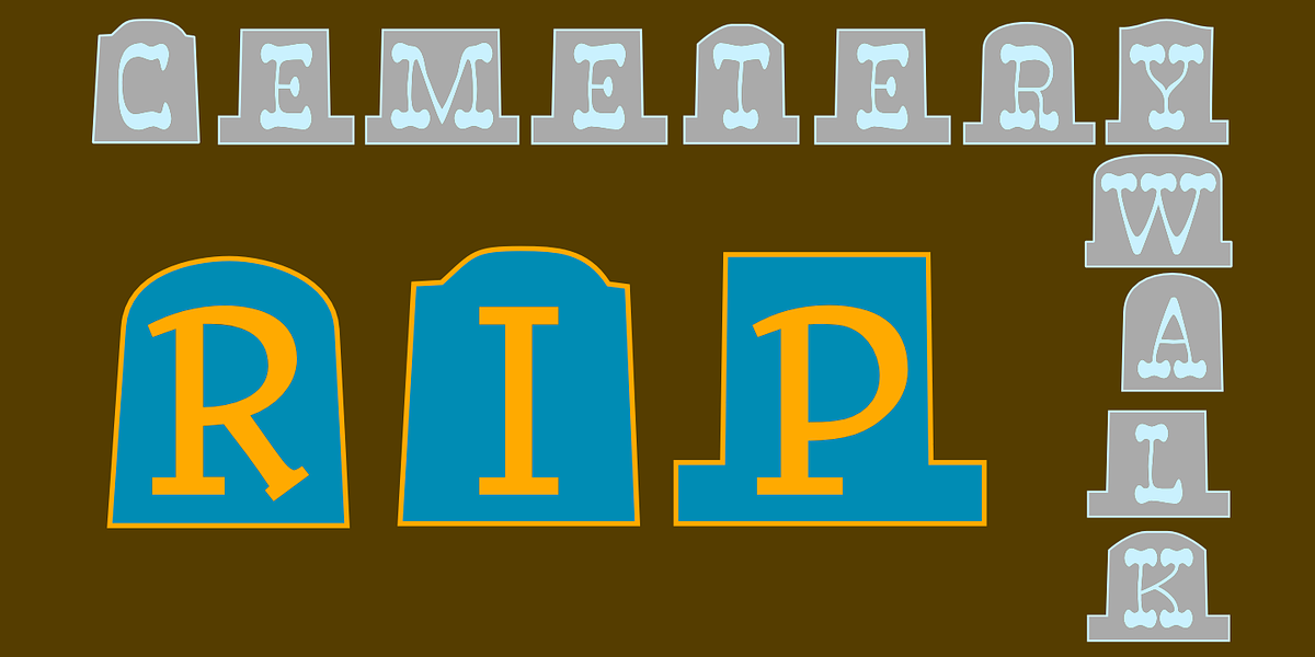 CemeteryWalk, a Symbol Font by Ingrimayne Type (Photo 1 of 10)