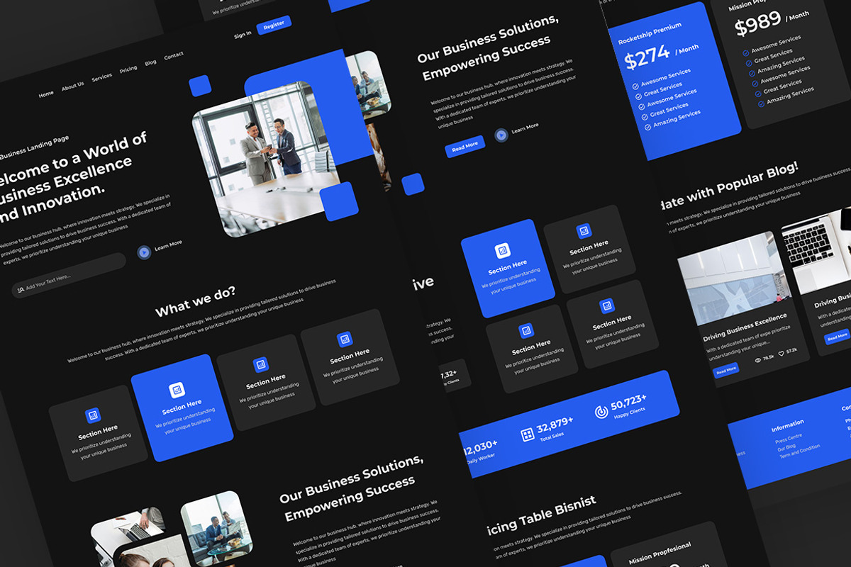 Bisnist - Business Landing Page, an UI Kit Template by ENATIVE (Photo 3 of 4)