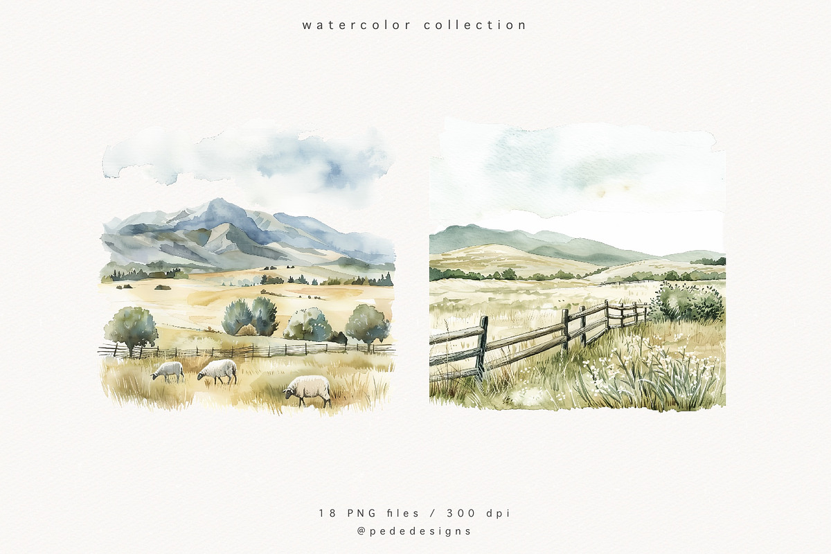 Farm Landscape, a Decorative Illustration by PeDe Designs (Photo 17 of 20)