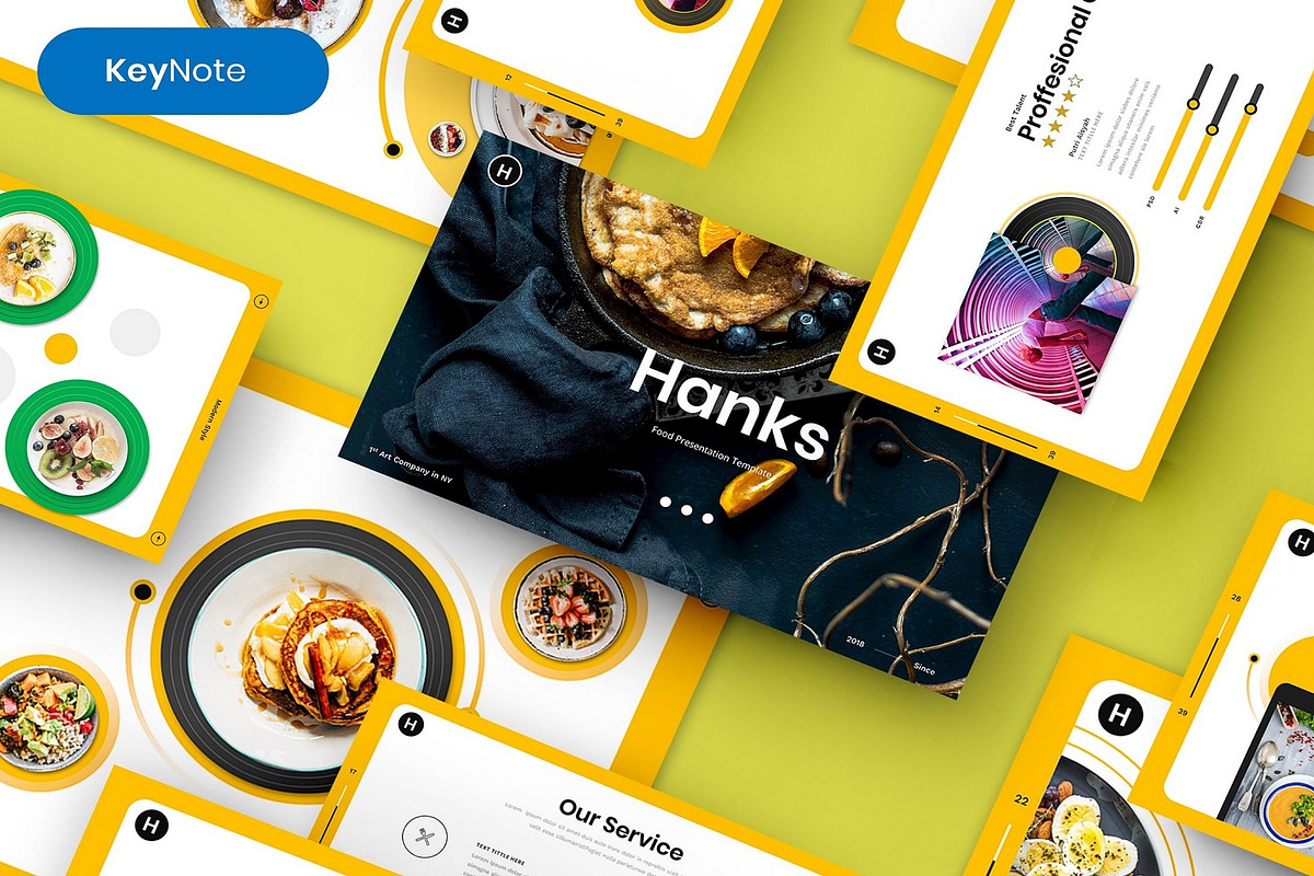 Hanks – Food Keynote Template, a Presentation Template by Dens Creative Studio (Photo 1 of 6)