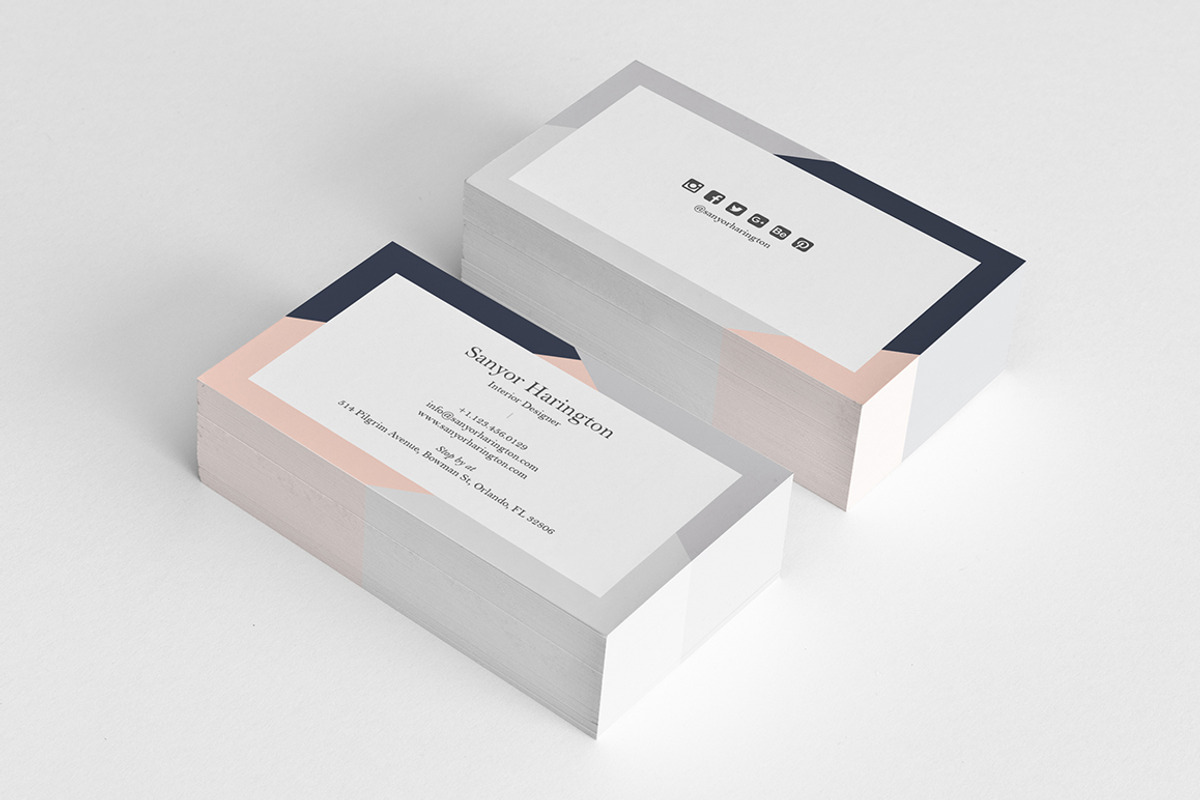 30 Minimal Business Cards Bundle, a Business Card Template by GraphicsEgg (Photo 8 of 32)