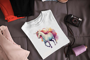 Cartoon Unicorn Clipart 15 PNG