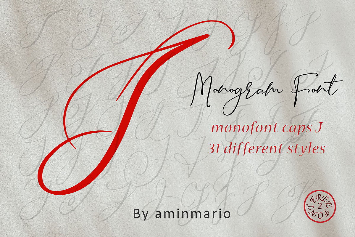 MONOGRAM J | Monofont caps J