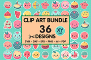 Summer Cute Food Clipart Bundle, a Decorative Illustration by Xinyan Studio (Thumbnail 1 of 6)