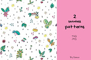 Floral Owls - 55 objects, an Illustration by Zooza Art (Thumbnail 7 of 14)