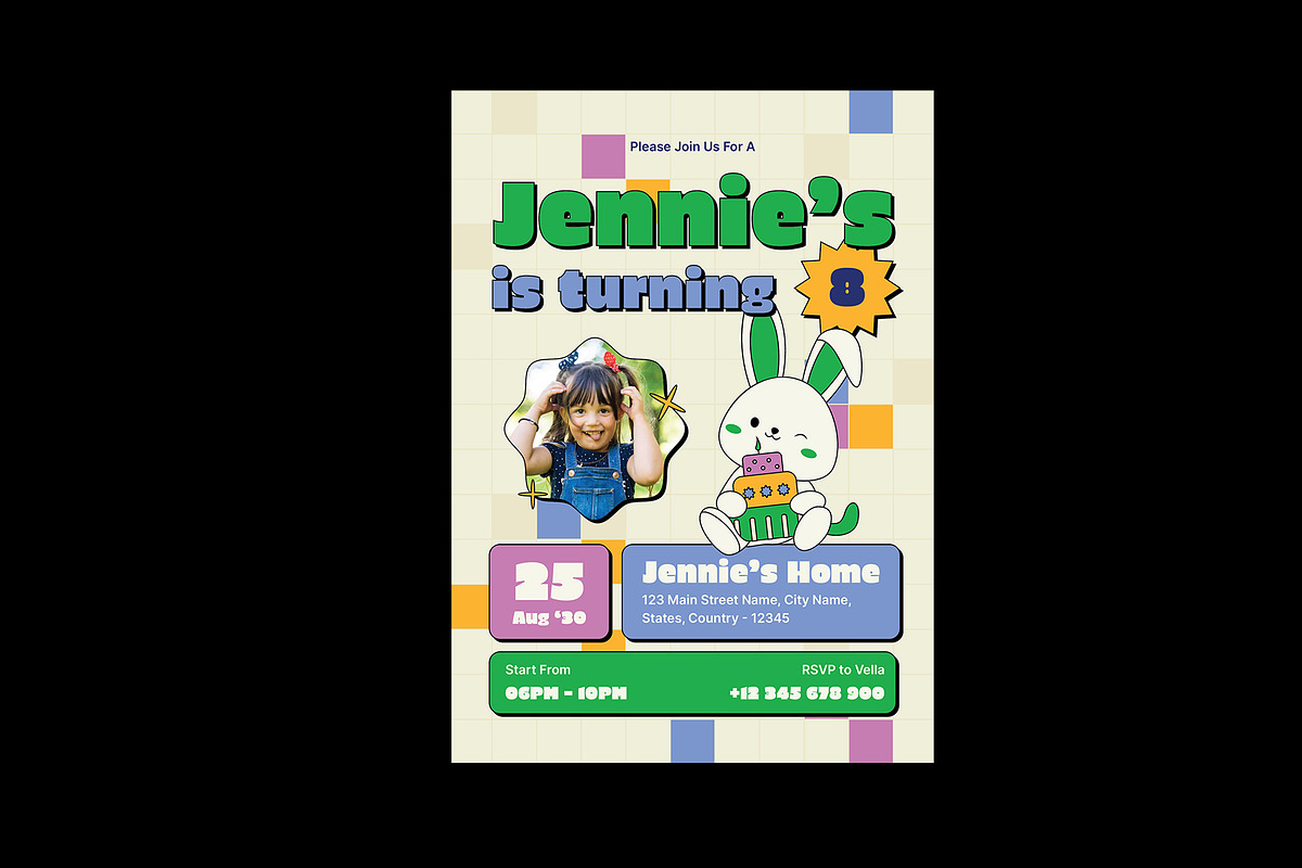 ColorMunch Birthday Invitation, an Invitation Template by Neermana (Photo 4 of 4)