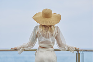 Back view of the Woman in Elegant