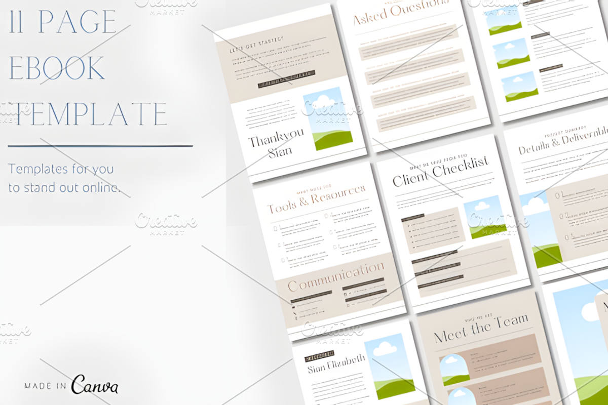 Canva Online EBook/Workbook Template, a Presentation Template by Ink Gallery (Photo 1 of 3)
