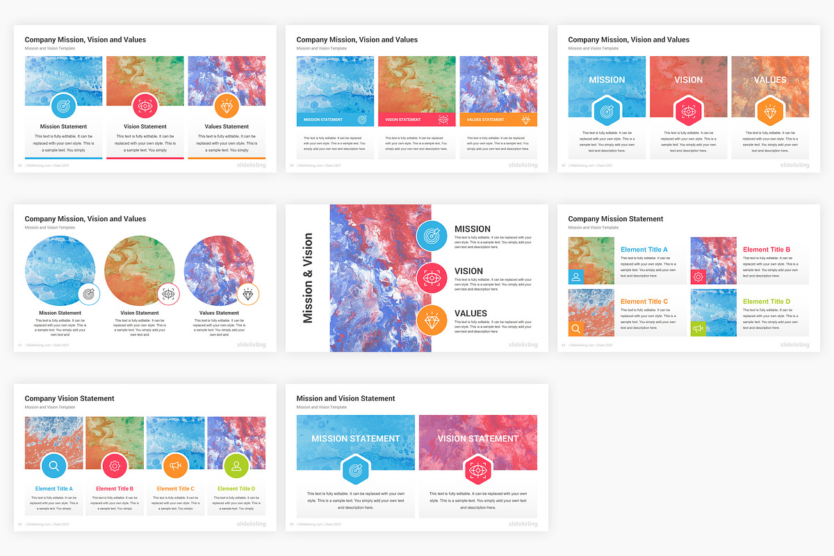 Mission and Vision Keynote Diagrams, a Presentation Template by SlideOne (Photo 6 of 6)