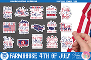 Farmhouse 4th of July Sticker Bundle, an Object Graphic by Design's Dark (Thumbnail 1 of 10)