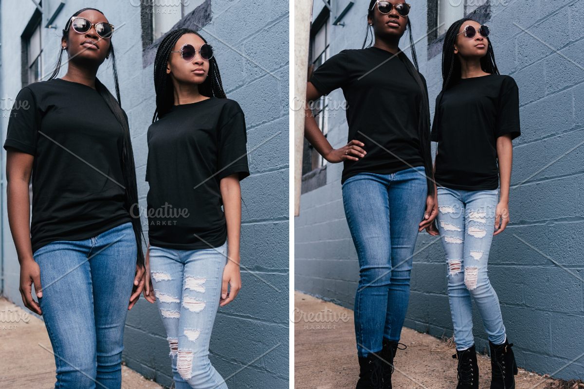 Black T-Shirt Mockup Stock Photos, a Person Photo by Eye for Ebony (Photo 7 of 7)
