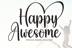 Happy Awesome Script Font