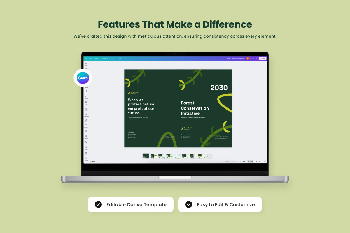 Forest Conservation Awareness Brochu, a Brochure Template by twinstd (Photo 3 of 6)