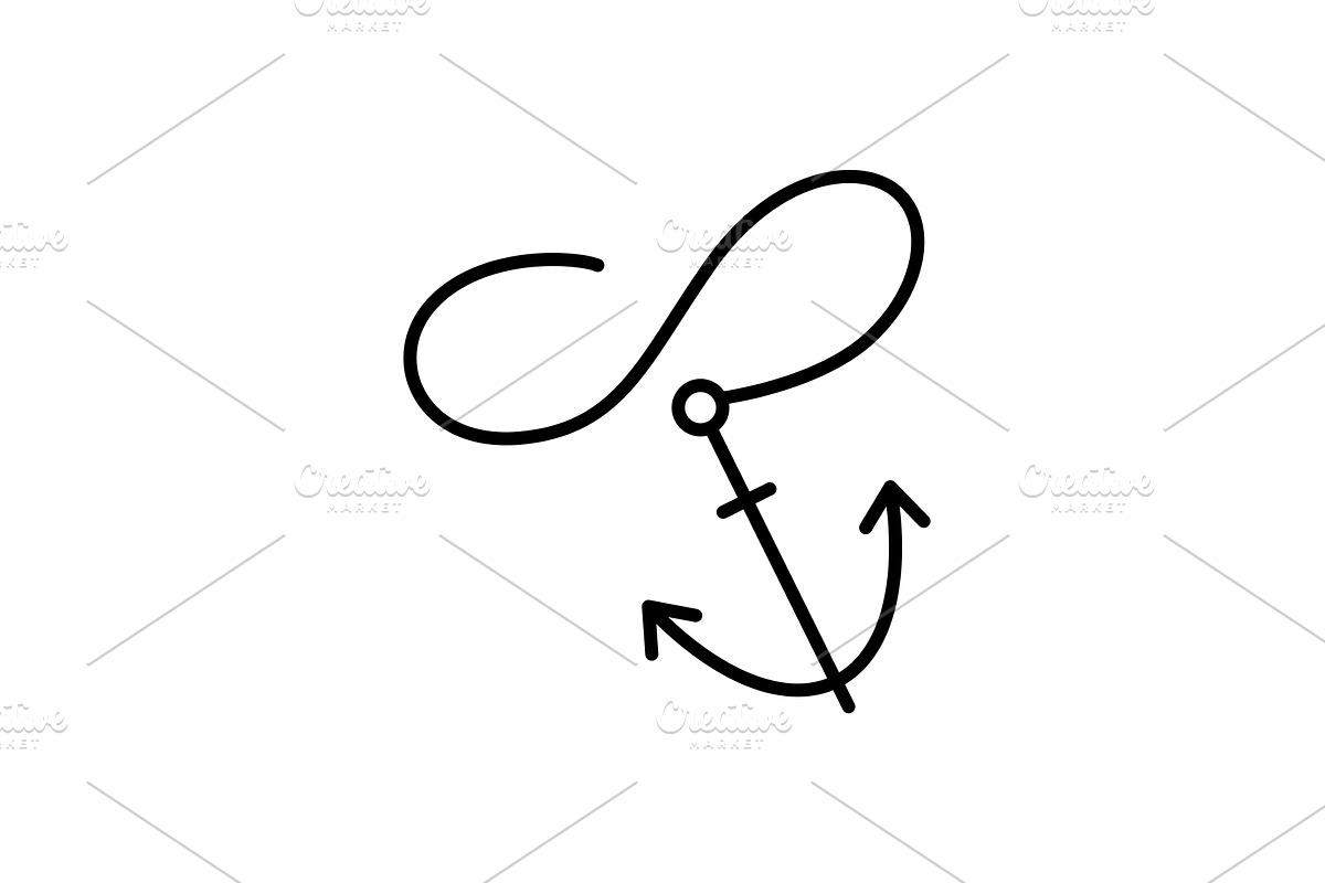Marine port icon. Outline, a Transportation Illustration by Things for designers