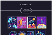 Colorful Space Collection, a Decorative Illustration by Yeticrab (Thumbnail 12 of 12)