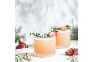 Refreshing strawberry cocktails, a Food & Drink Photo by Lermont51