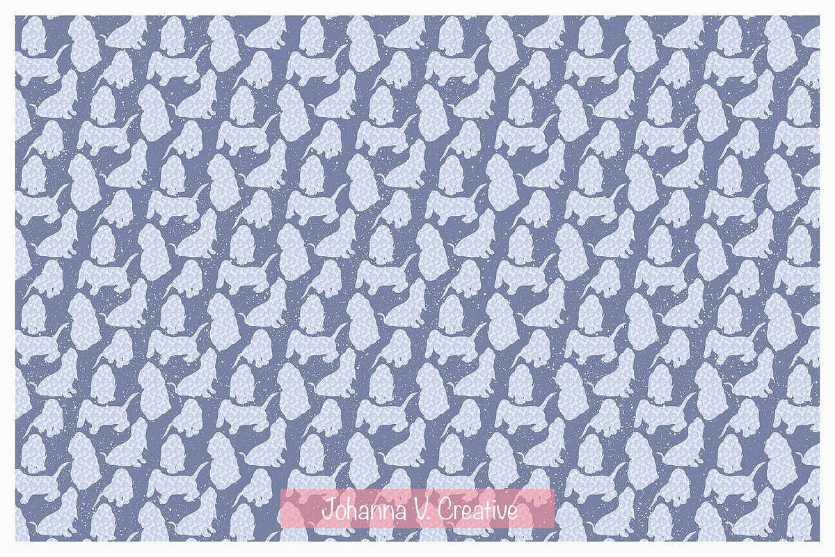 Basset Puppy Floral Patterns, an Illustration by Johanna V. Creative (Photo 7 of 9)