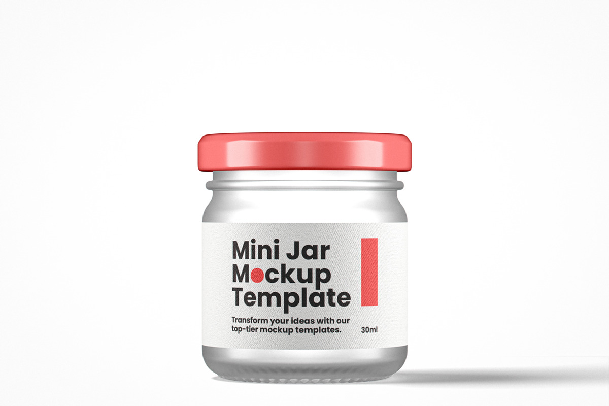 Mini Glass Jar Mockup Pack, a Cups & Container Mockup by Designer Dude (Photo 3 of 6)