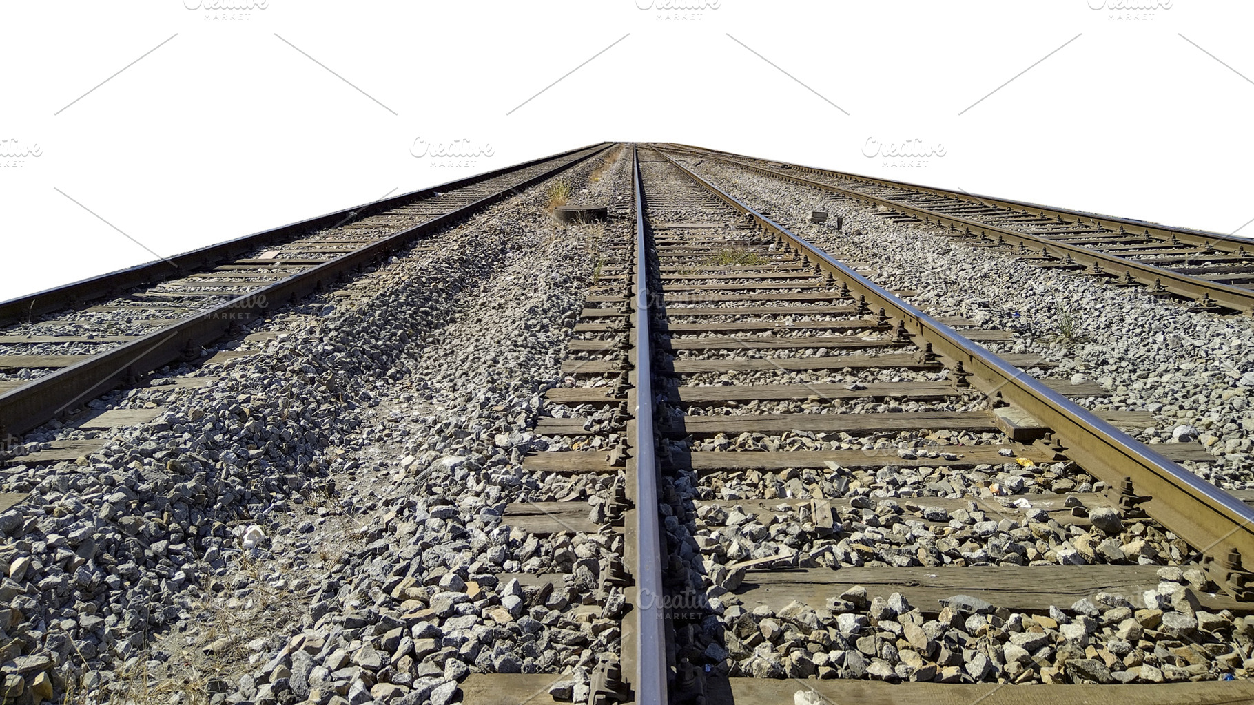 Railway tracks extending, a Photo by DanFLCreativo