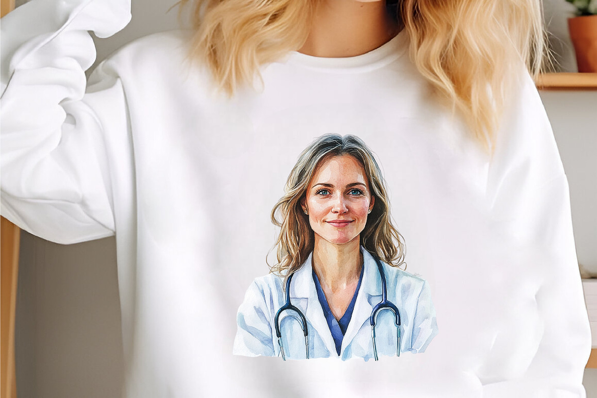 Watercolor Medical Clipart, a Seasonal Illustration by designcity5 (Photo 3 of 5)