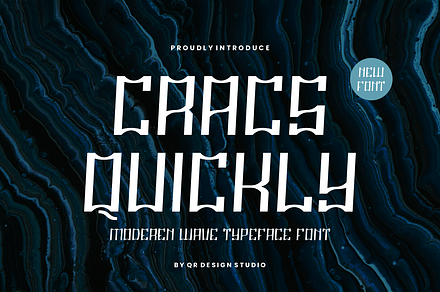 Cracs Quickly - Wave Typeface Font, a Sans Serif Font by QR Design Studio