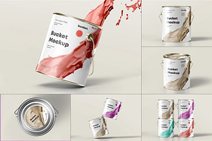 Paint Bucket Mock-up, a Product Mockup by zippypixelstudio