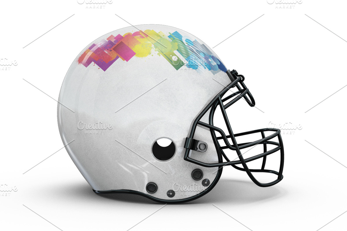 Football Helmet Mock-up, a Mask Mockup by PixelMockup (Photo 7 of 9)