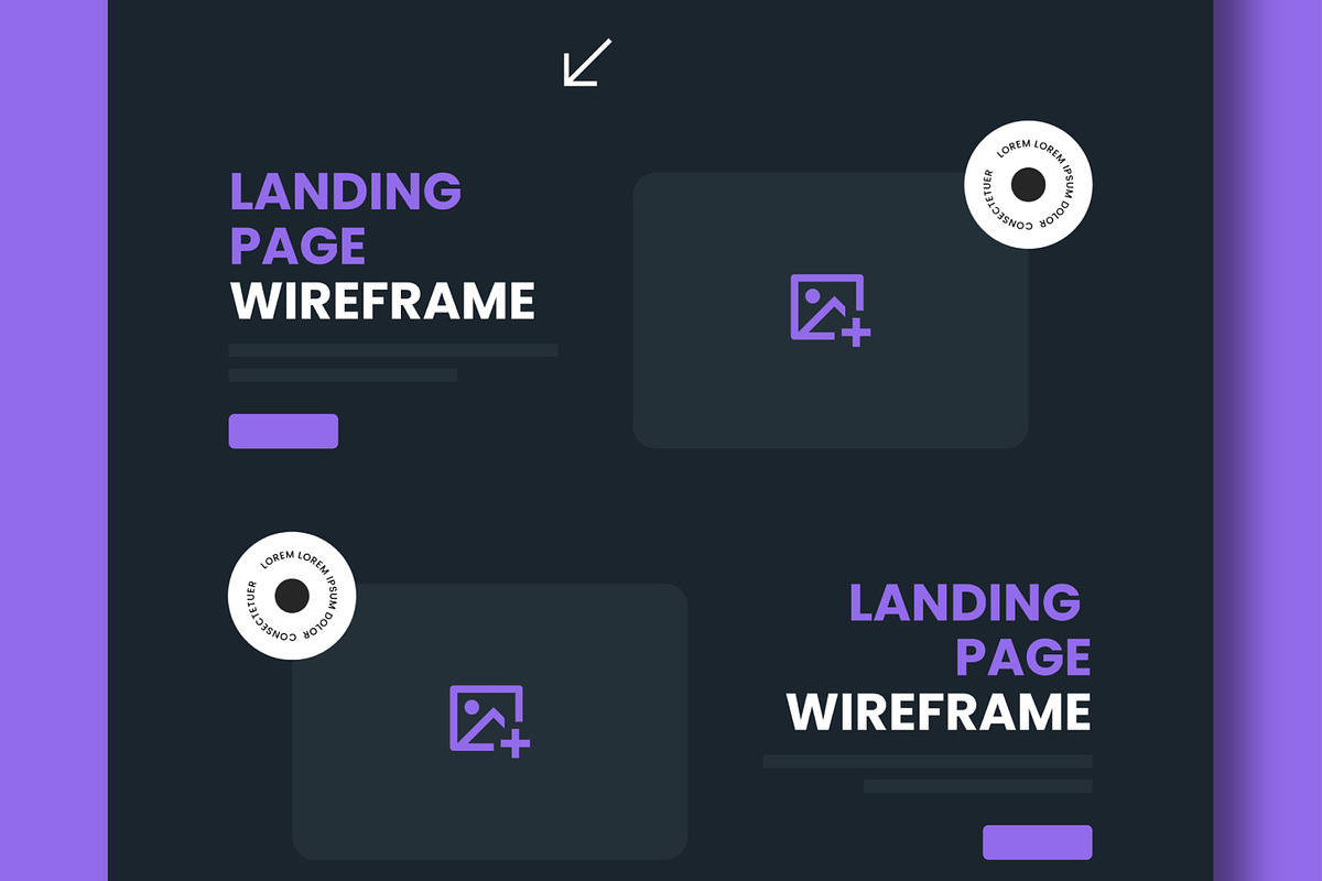 Modern Dark Wireframe Layout, a Wireframe Template by MightyDesign (Photo 5 of 9)