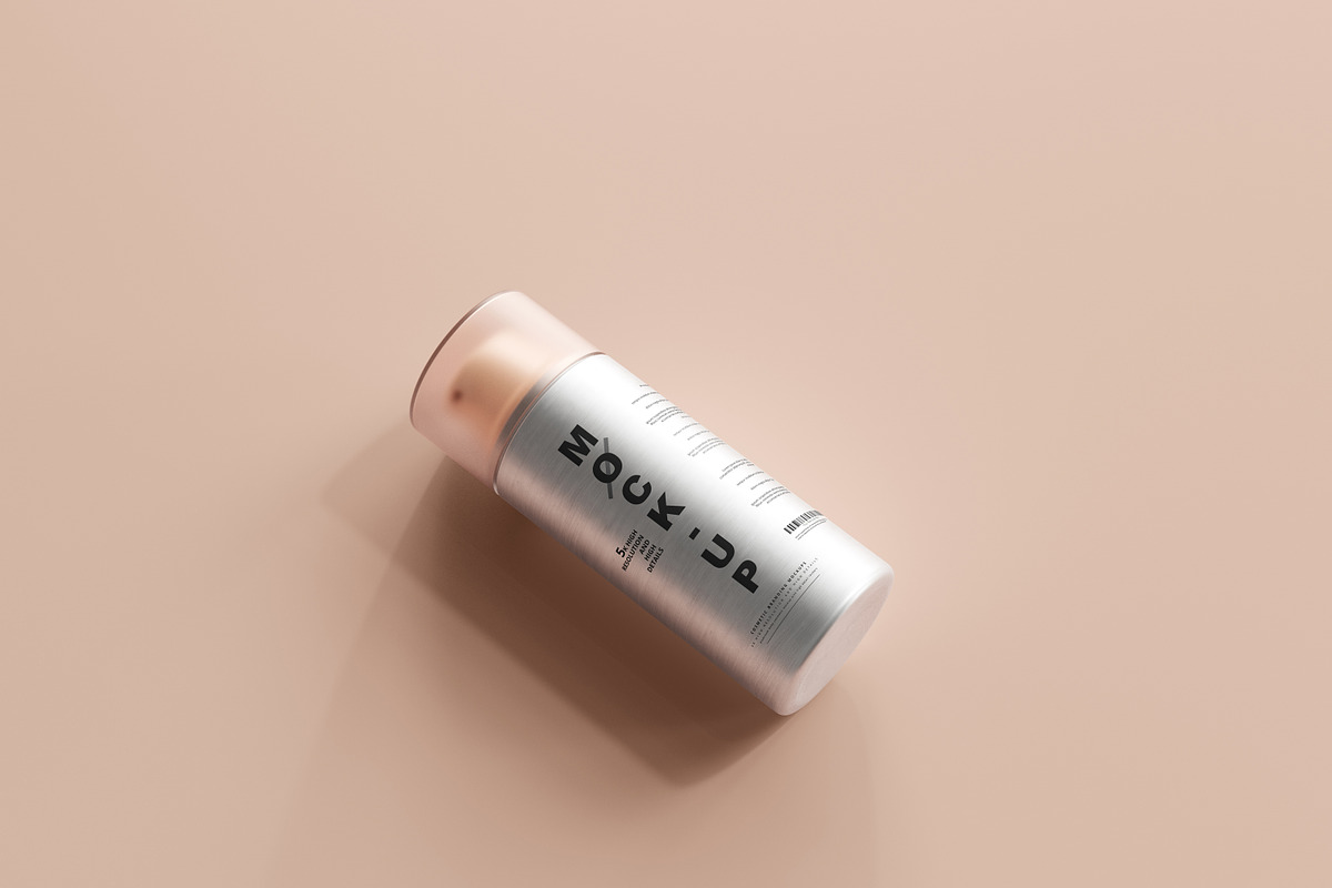 Aluminum Cosmetic Mockup Bundle, a Cups & Container Mockup by pmvch (Photo 174 of 206)