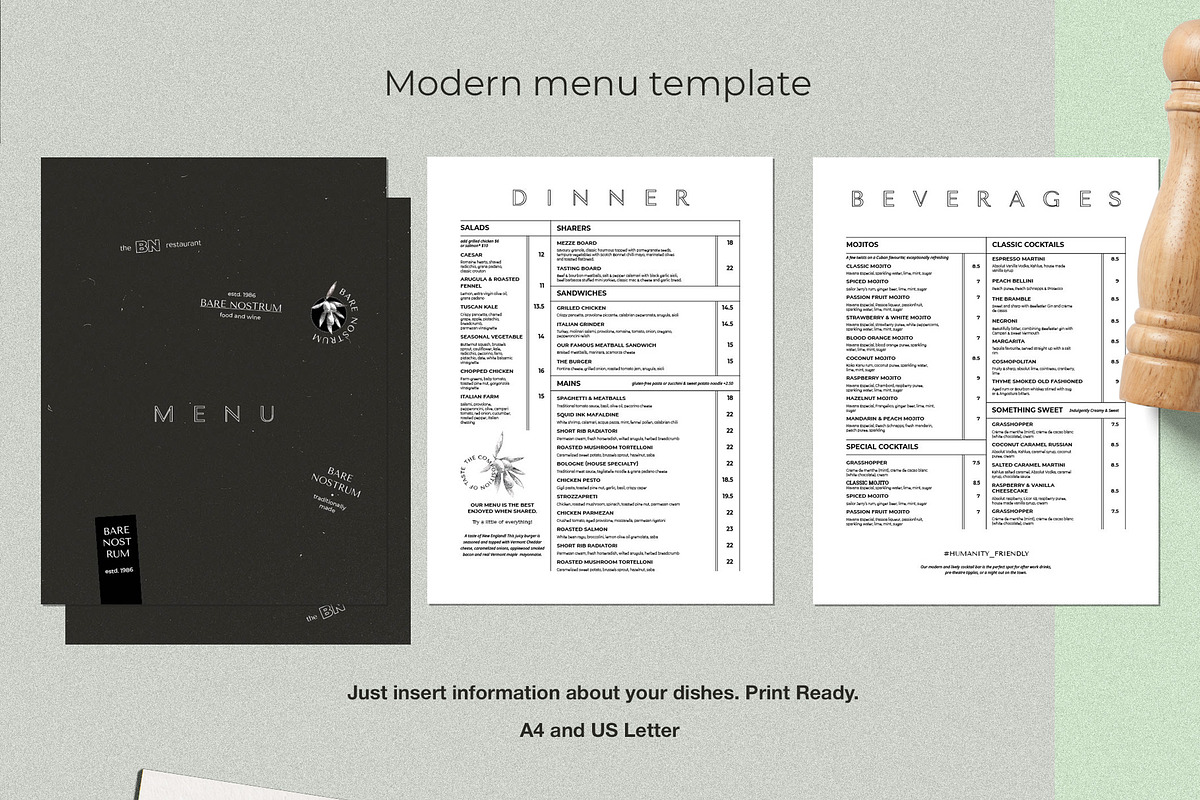 Restaurant Menu, a Brochure Template by BigWeek (Photo 2 of 4)