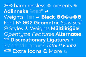 50% Off Adlinnaka Sans - Font Family