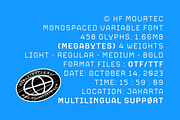 HF Mourtec Monospaced, a Sans Serif Font by 24Design Studios (Thumbnail 6 of 14)