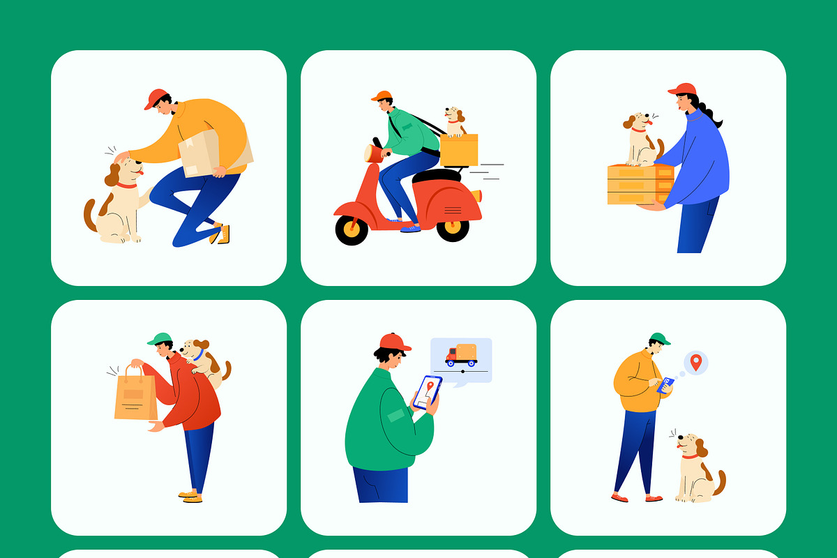 75 Delivery Flat Illustrations, a Transportation Illustration by Vectors Market (Photo 8 of 11)