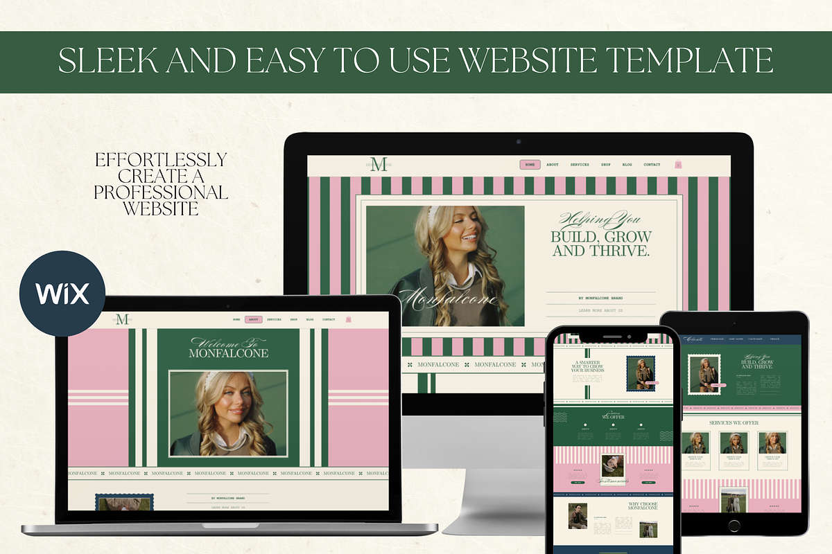 Wix Website Template Small Business, a Wix Template by Branding Babe Co. (Photo 2 of 10)