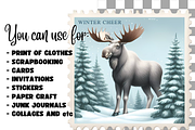 Winter postage stamps, a Seasonal Illustration by AnetArtStore (Thumbnail 7 of 7)