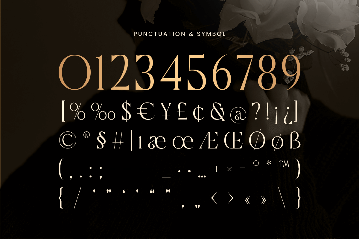 Aroska - Unique Luxury Art Deco Font, a Serif Font by Sensatype (Photo 11 of 12)