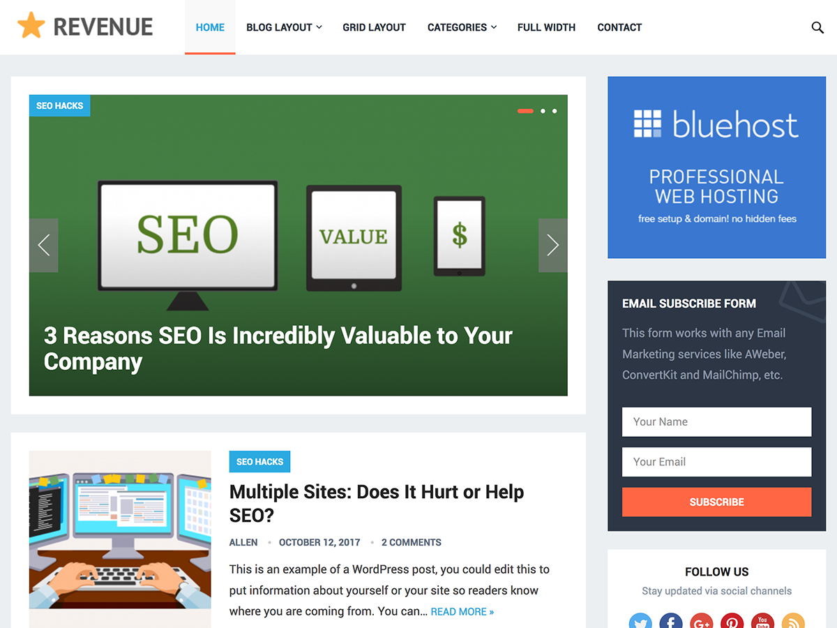 Revenue - Blog Theme by Happy Themes Shop | Creative Market