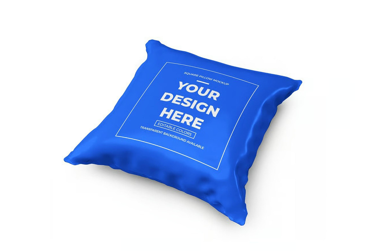 Square Pillow Mockup Template Set, a Household Mockup by DesignRushMarket (Photo 5 of 11)