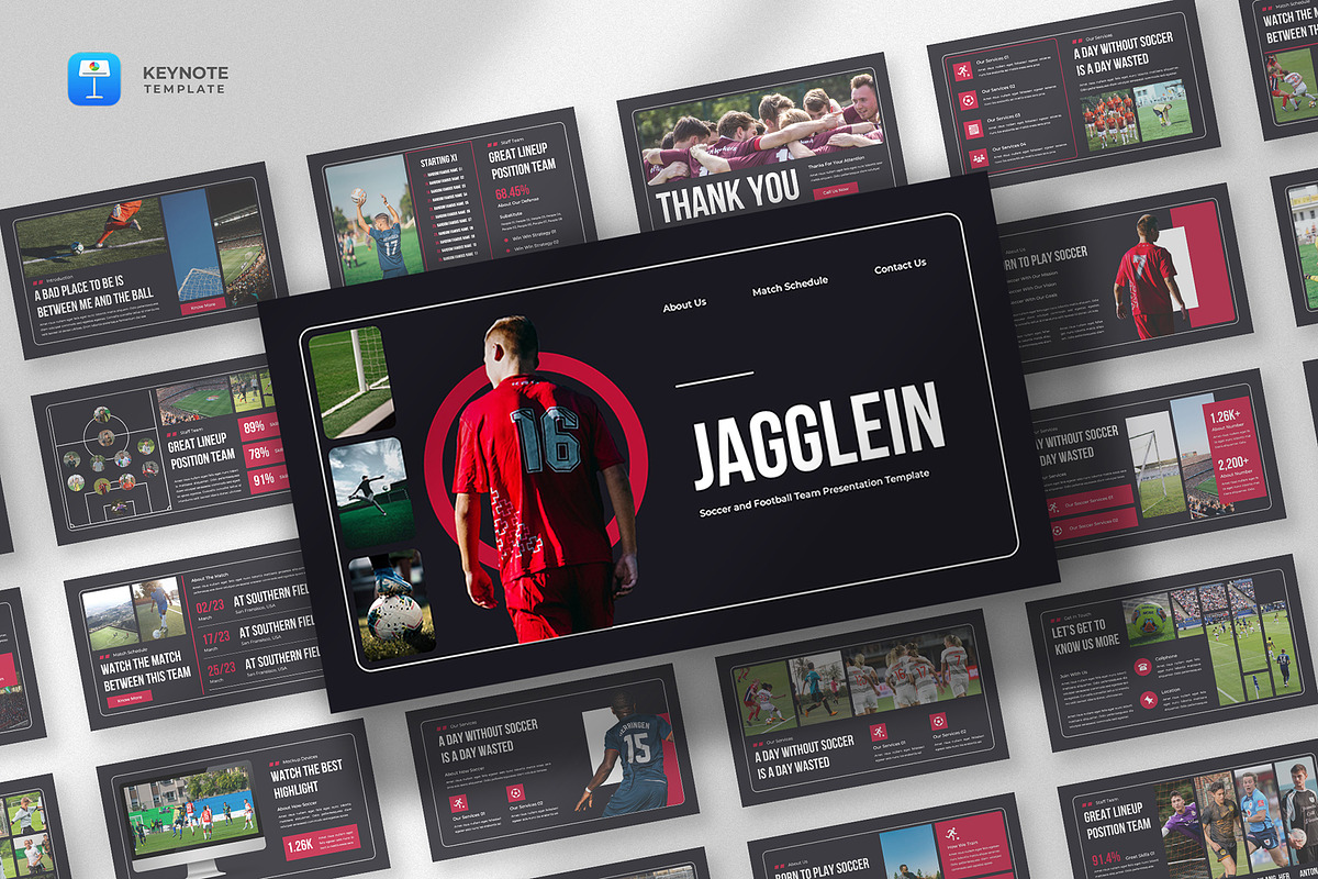 Soccer Football Keynote Template, a Presentation Template by fluffstudio (Photo 1 of 4)