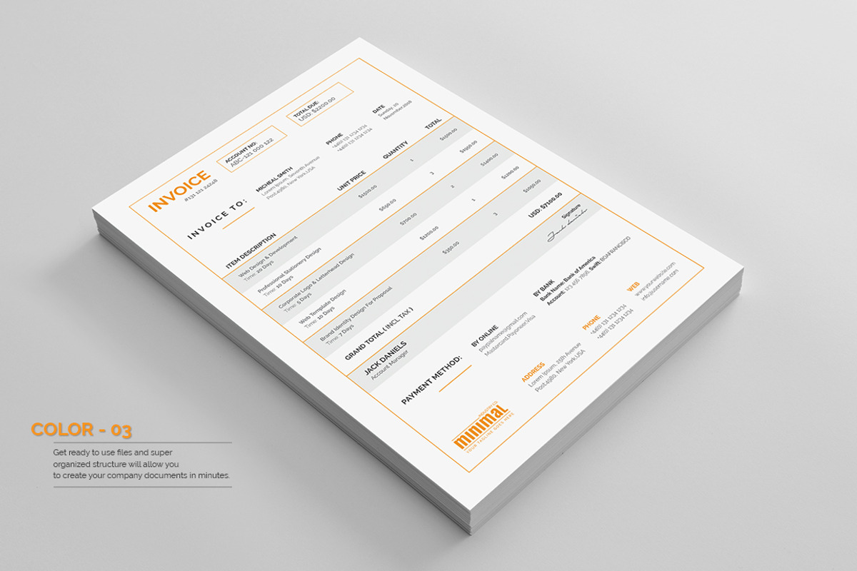 Invoice, a Stationery Template by deviserpark (Photo 4 of 4)