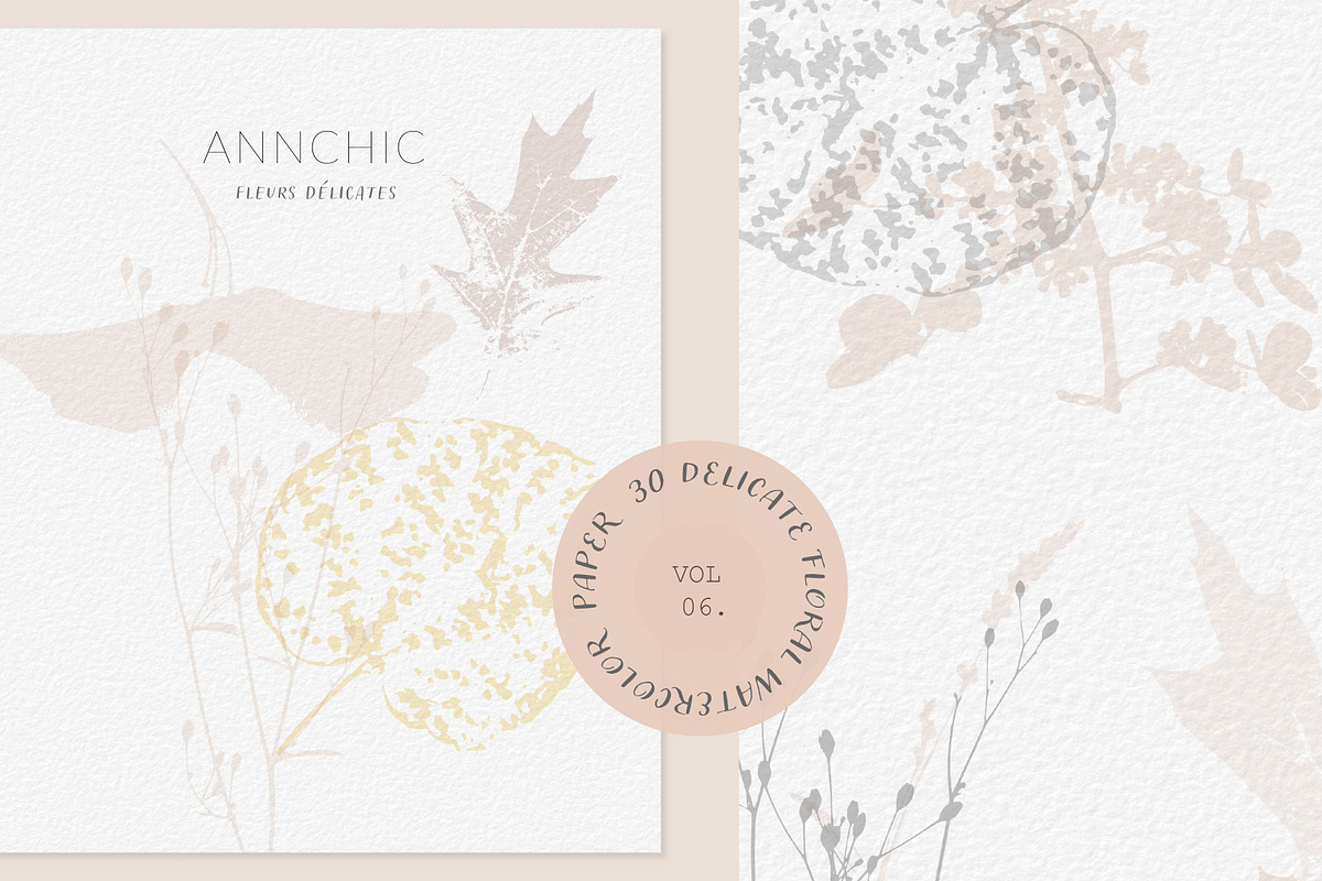 BUNDLE Floral watercolor paper, a Texture Illustration by Anna Sokol (Photo 65 of 71)