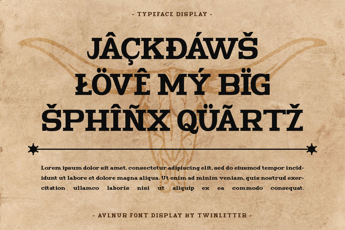 Avlnur - Serif Display Font, a Sans Serif Font by trabaskriya (Photo 3 of 8)