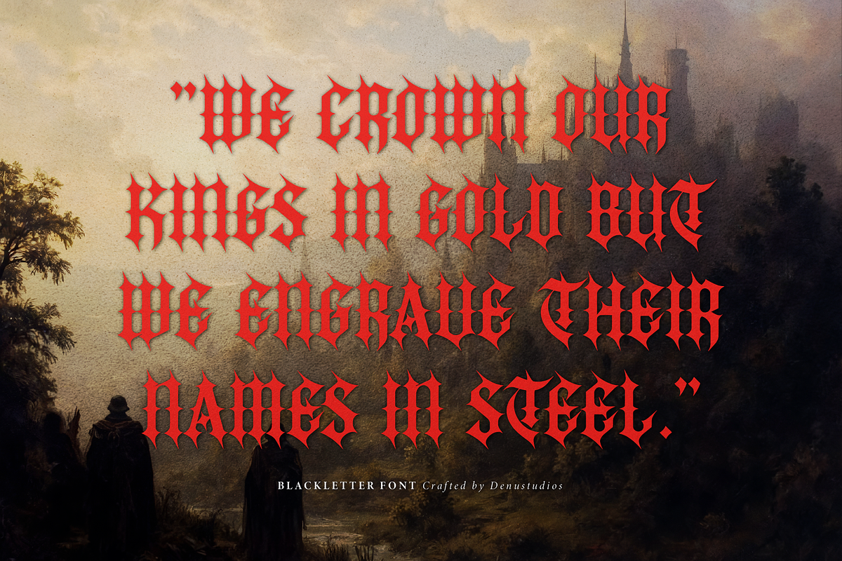 Tonduk | Blackletter Font, a Blackletter Font by Denustudios (Photo 6 of 12)