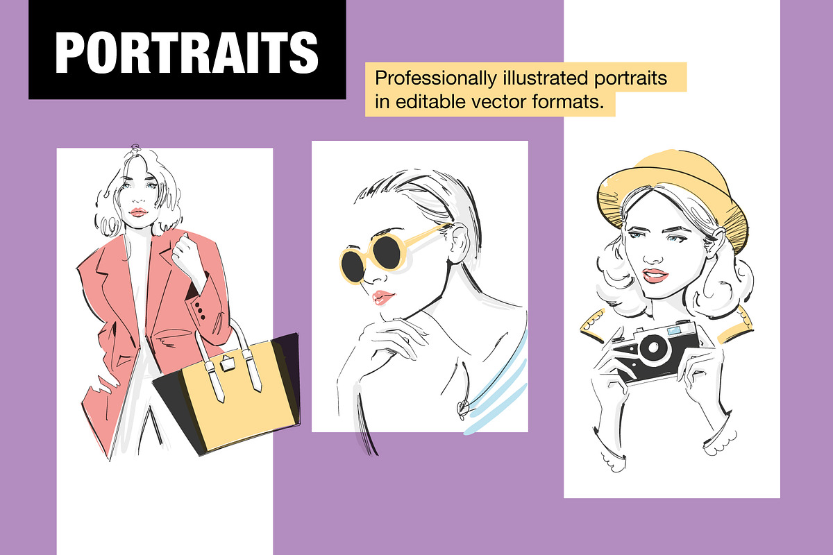 Fashion Illustration Collection, an Object Illustration by Wingsart Studio (Photo 3 of 9)