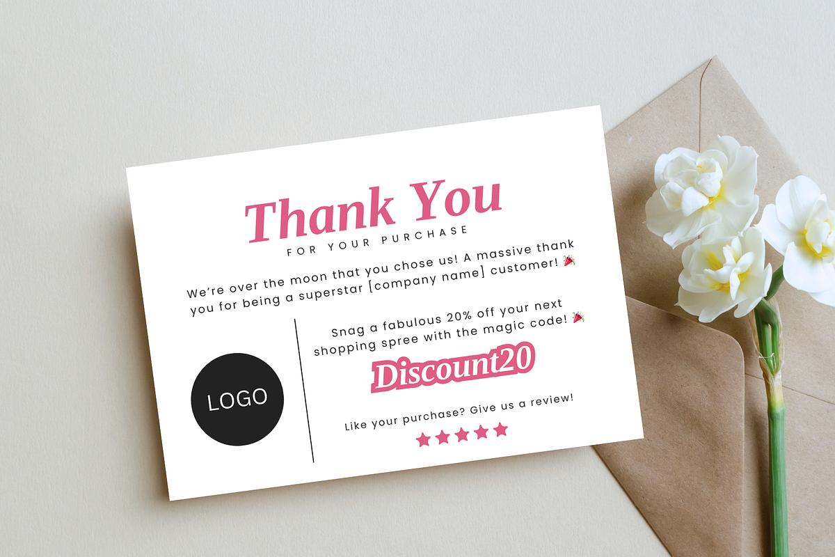 Minimalist Thank You Card Template, a Card Template by Elegant_Studio44 (Photo 6 of 6)