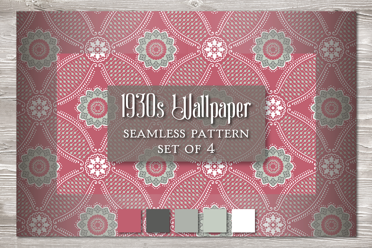 Vintage Seamless Pattern RED, a Pattern Graphic by Barbara's iCandy (Photo 2 of 6)
