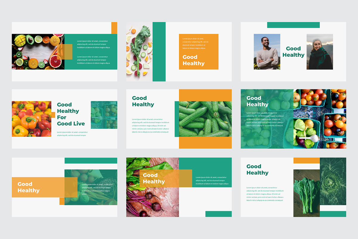 Good Healthy PowerPoint Template, a Presentation Template by Dankudraw
